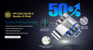 Bobina de malha Freemax X1-D para tanque Fireluke 4 (pacote com 5 unidades)