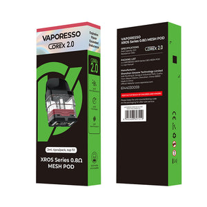 Vaporesso Xros Series Corex 2.0 Pod Cartridge para 2ml / 3ml (4 unidades/pacote)